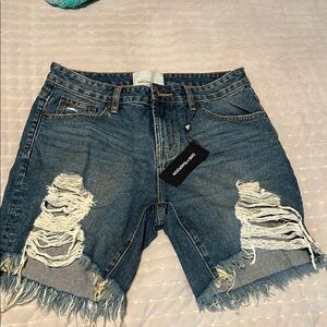 One Teaspoon Distressed Denim Shorts
